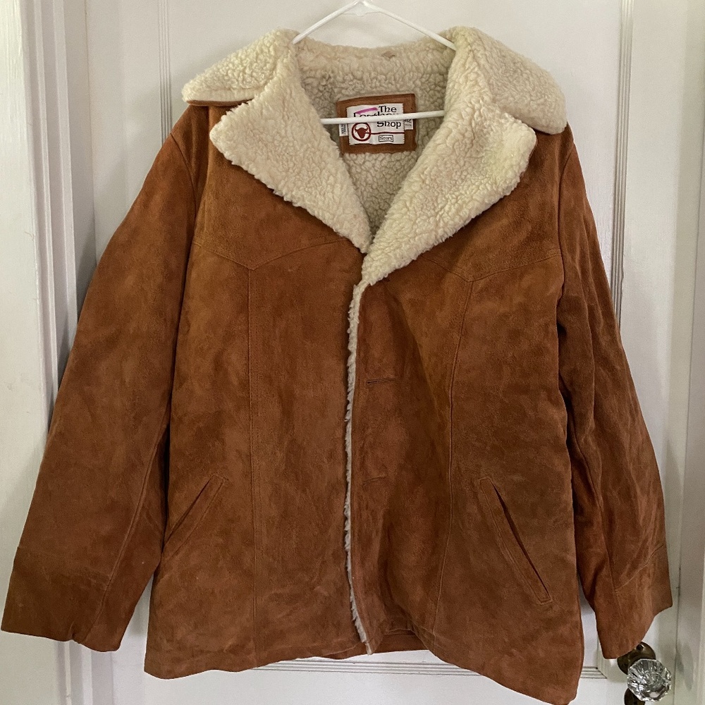 VINTAGE 1970'S SEARS LEATHER WOOL JACKET
